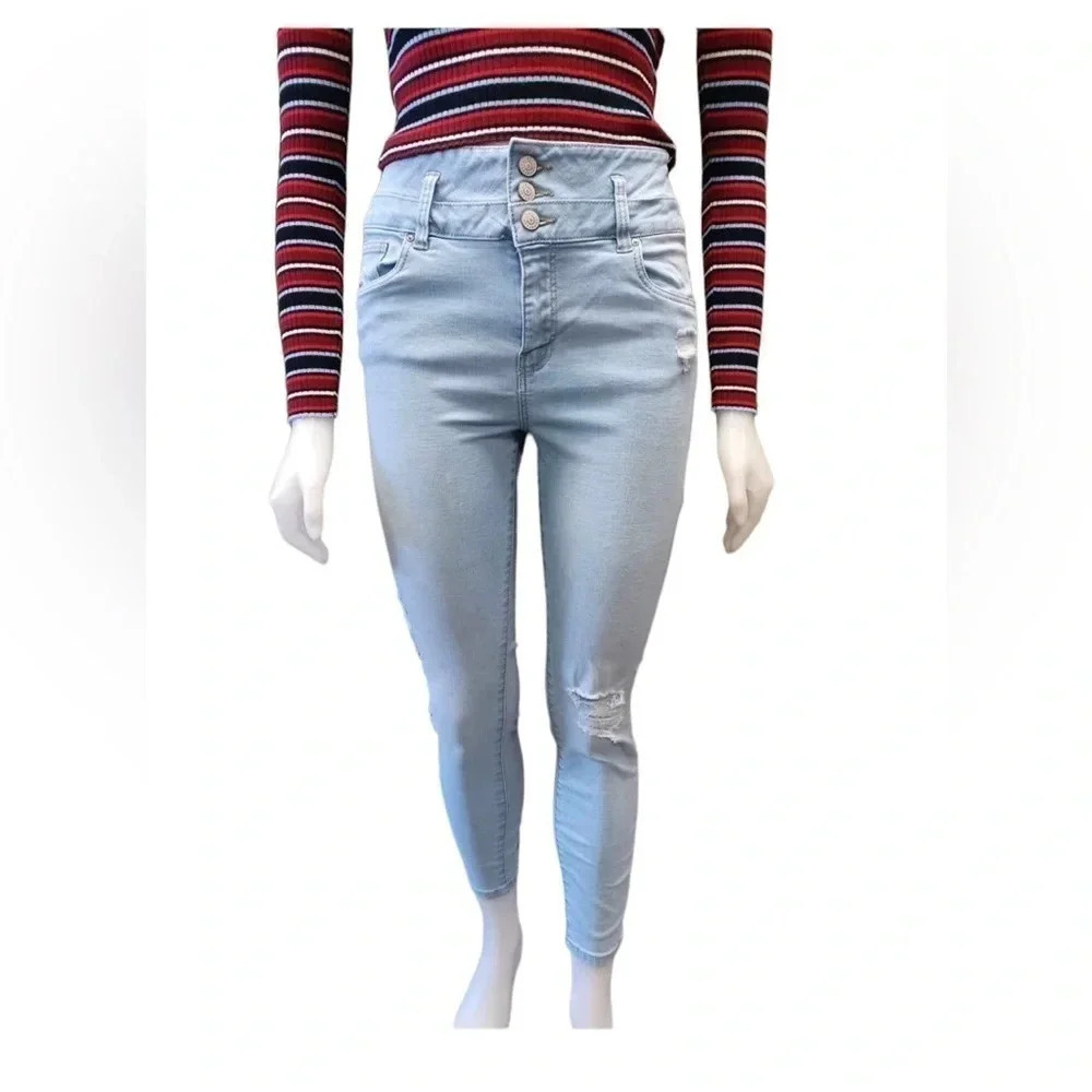 Refuge Ibiza High Rise Light Wash Skinny  Jeans Size 7